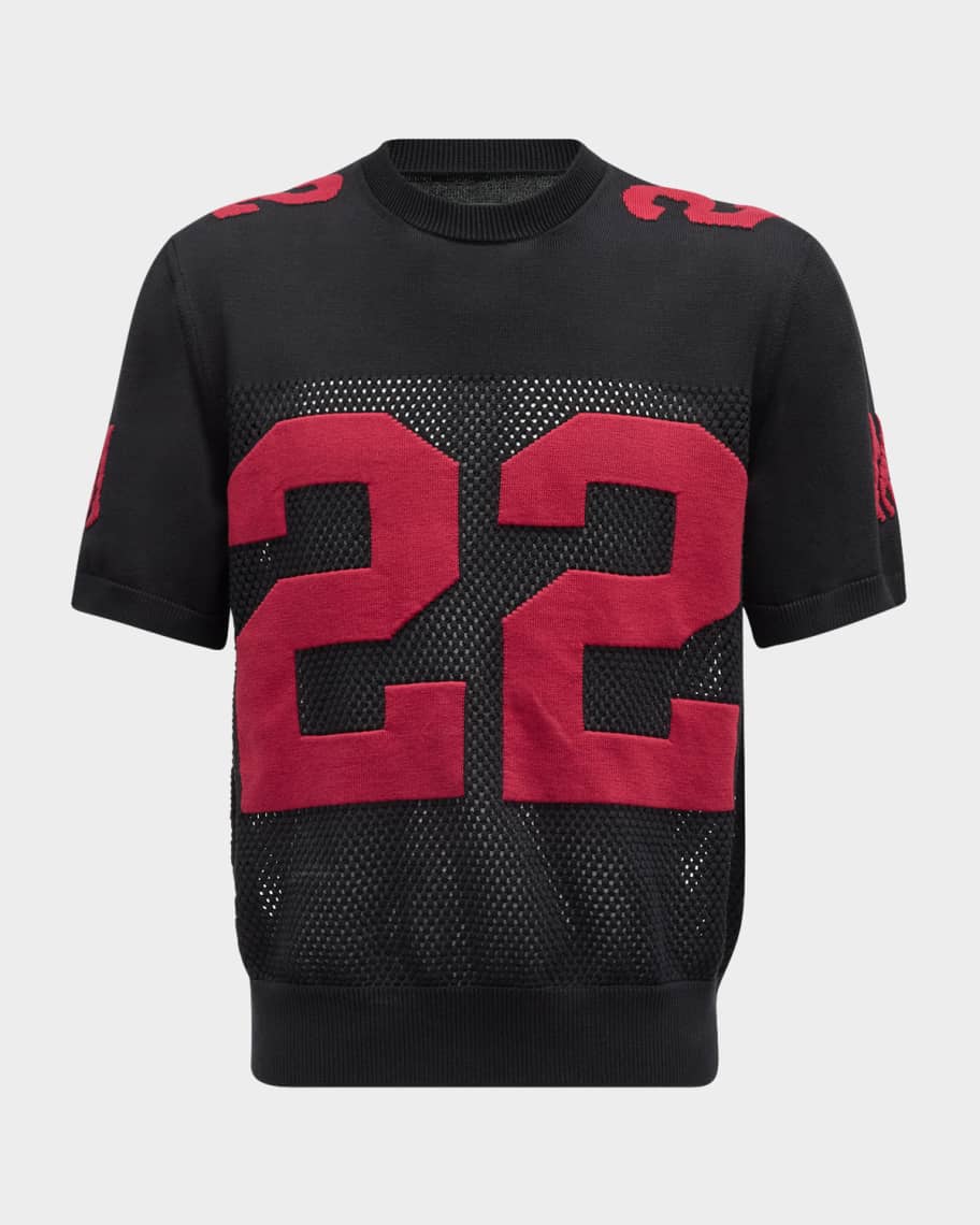 Amiri Men's 22 Intarsia Mesh T-Shirt | Neiman Marcus