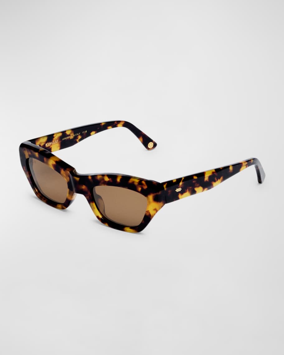 KIMEZE Concept 3 Havana Acetate Cat-Eye Sunglasses | Neiman Marcus