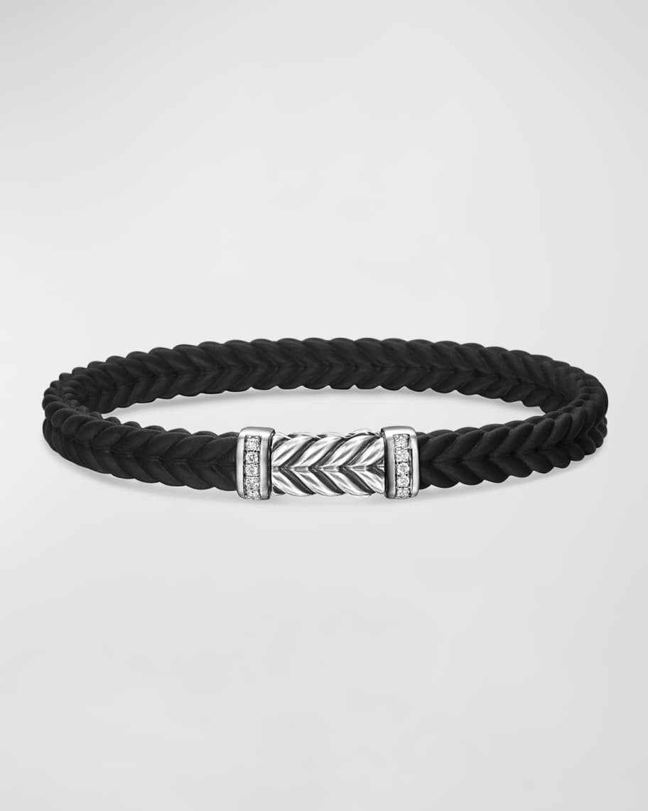David Yurman 6mm Men's Chevron Rubber Bracelet