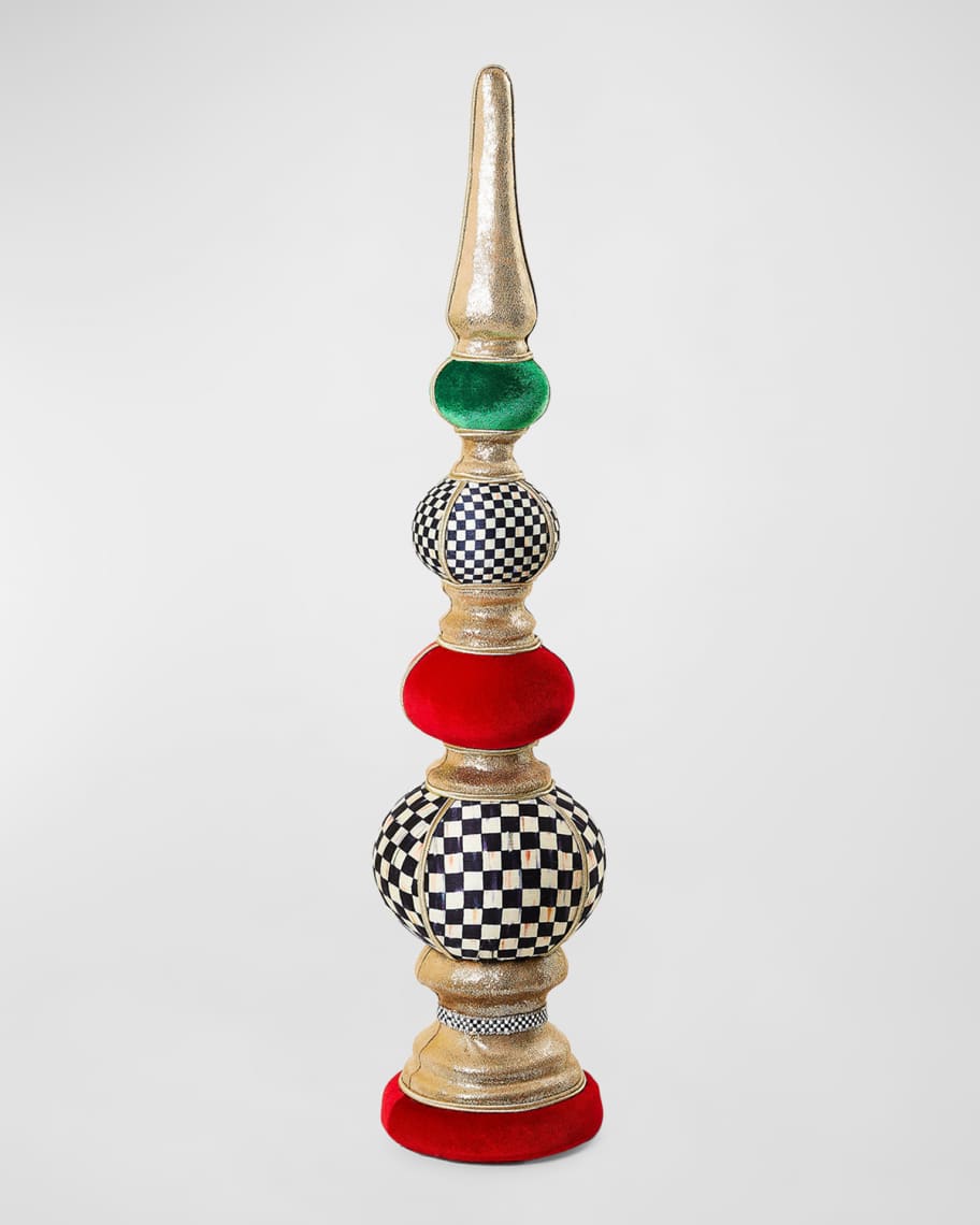 MacKenzieChilds Cozy Christmas Large Tabletop Finial, 28" Neiman Marcus