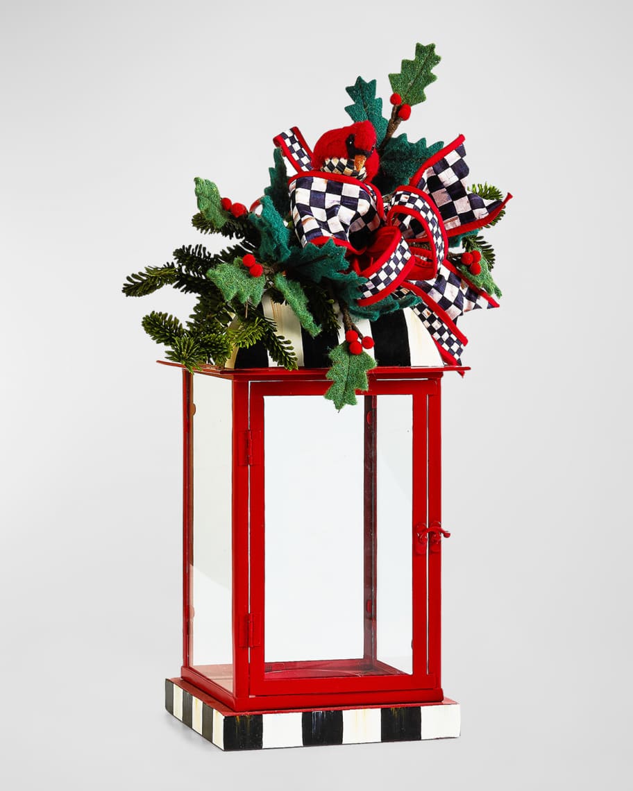 MacKenzieChilds Cozy Christmas Lantern Arrangement Neiman Marcus
