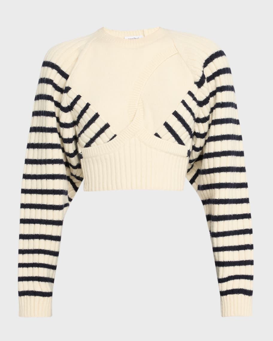 JEAN PAUL GAULTIER ribbed skivvy
