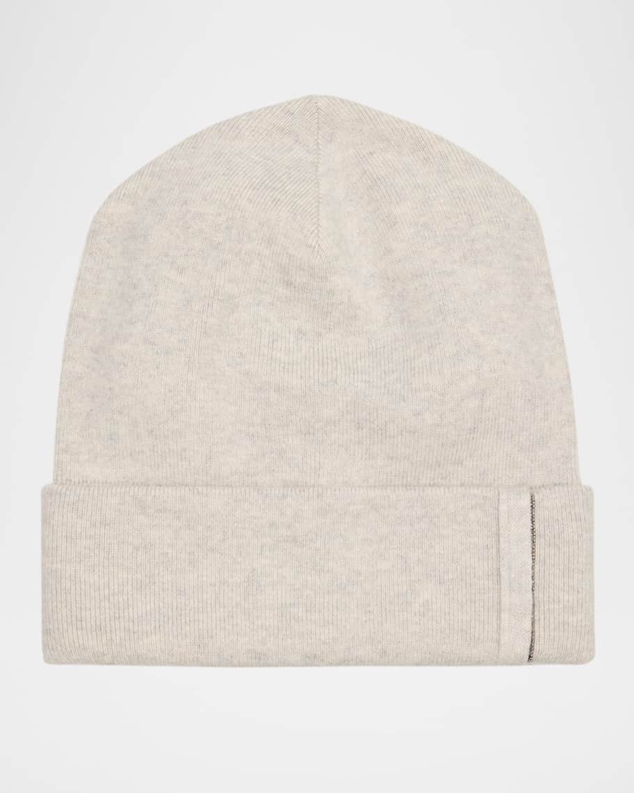 Brunello Cucinelli Monili-Trim Cashmere Beanie Hat | Neiman