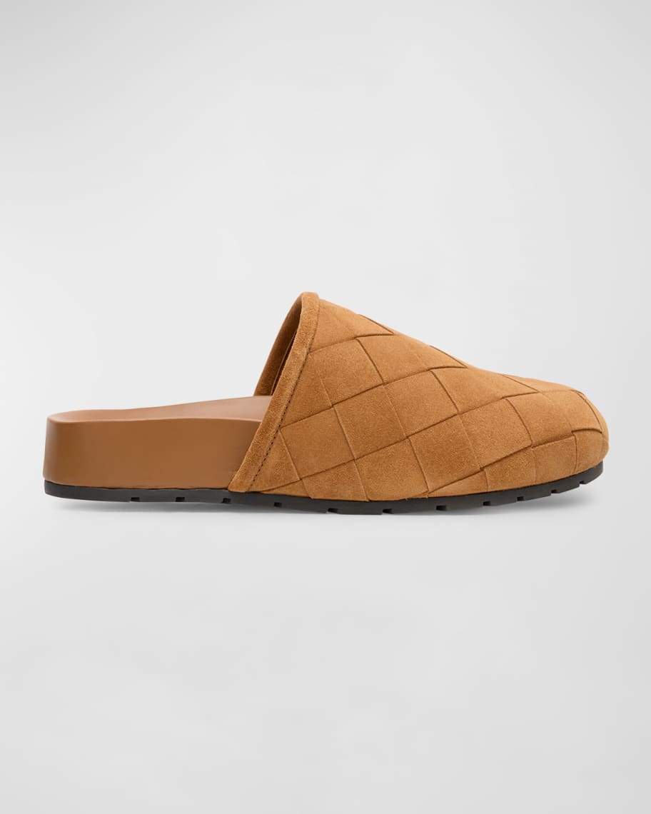 サンダル BOTTEGA VENETA  Slippers and Clogs Men Rubber Brown/Jute Bottega Veneta Rubber JUTE Mules with Embossed Detail men