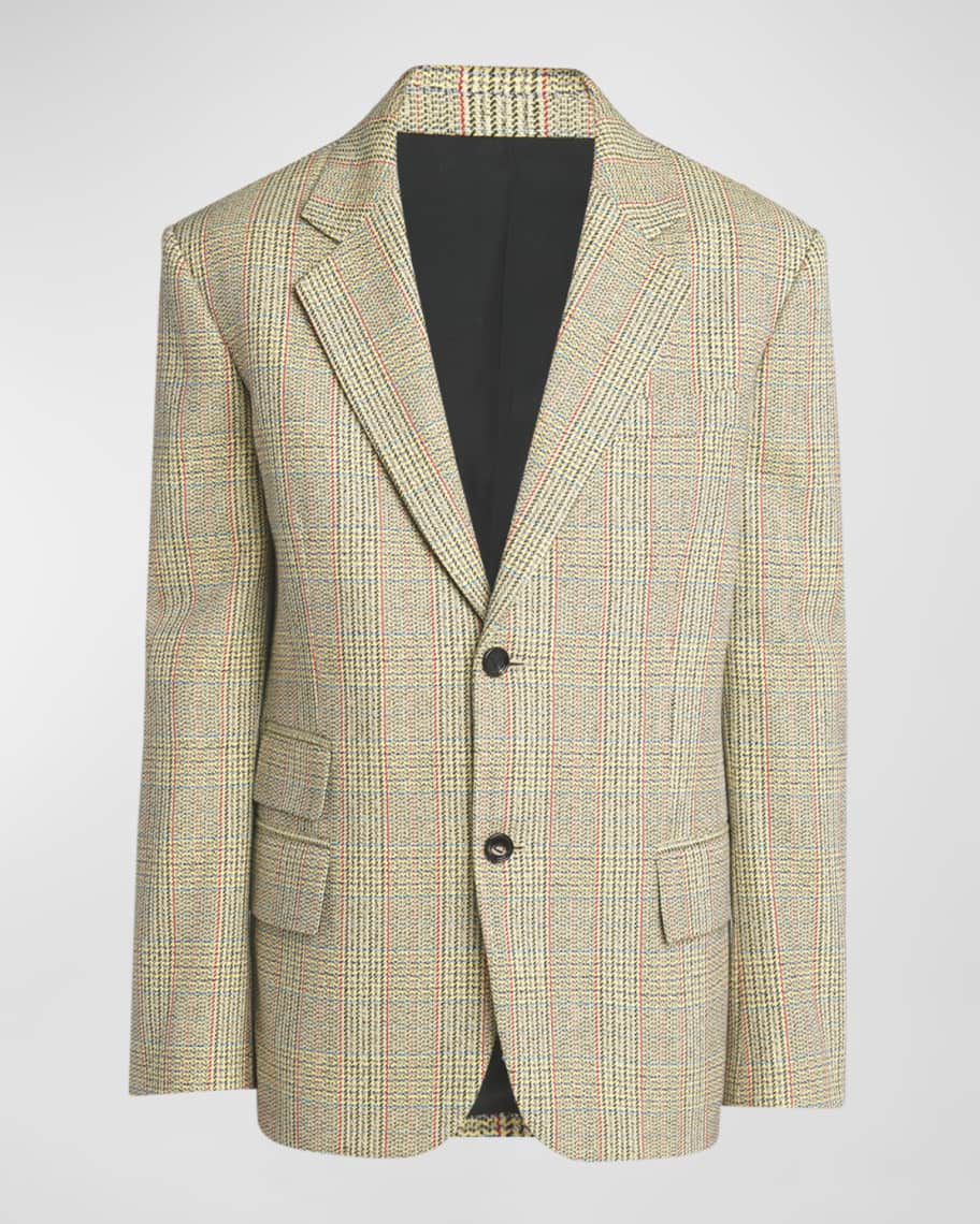 Bottega Veneta Men's Distorted Prince of Wales Sport Coat