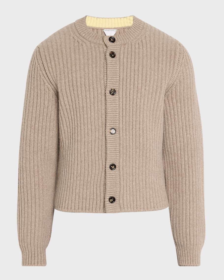 Bottega Veneta Men's Wool-Cashmere Cardigan | Neiman Marcus