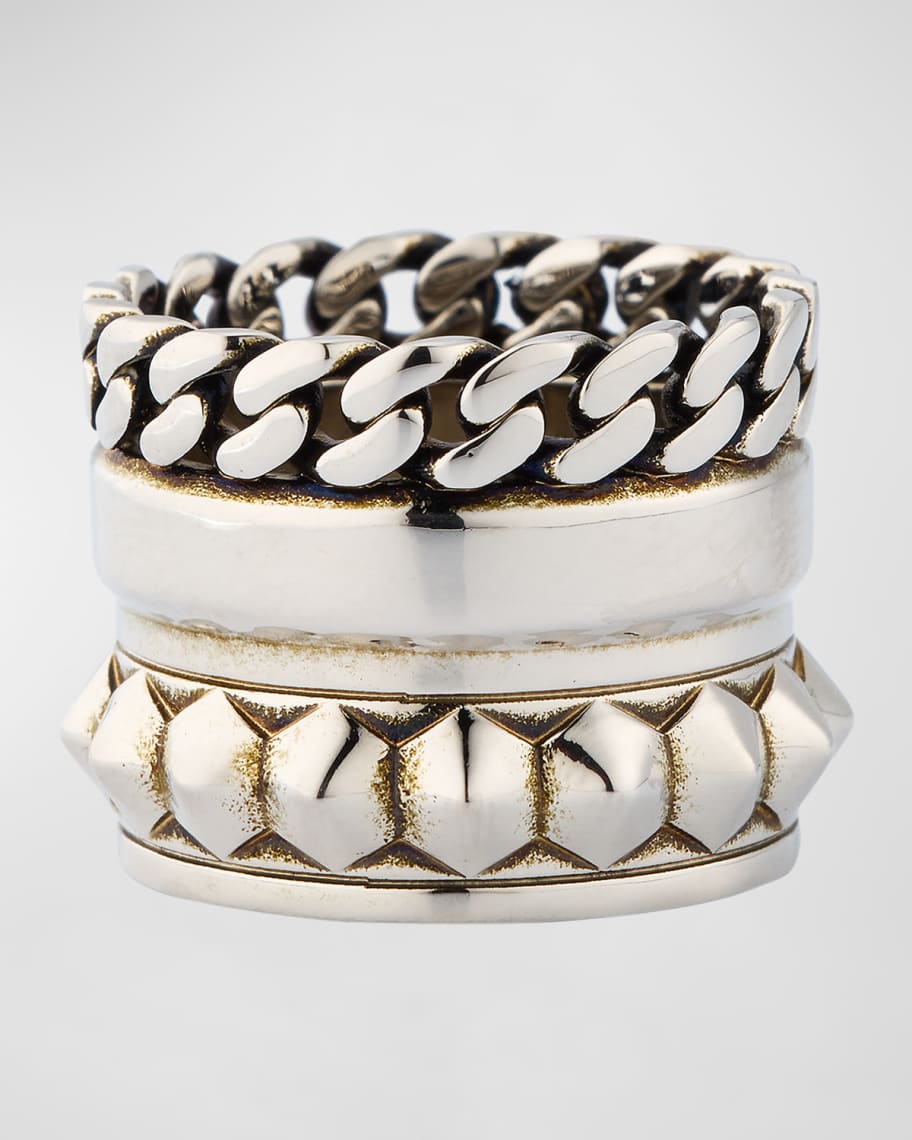 【Alexander McQueen】カクテル リング Alexander McQueen Silver Crystal Two-Faced Skull Cocktail