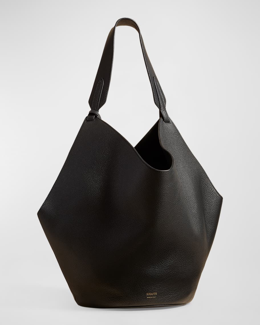 Khaite Lotus Medium Pebbled Leather Tote Bag | Neiman Marcus