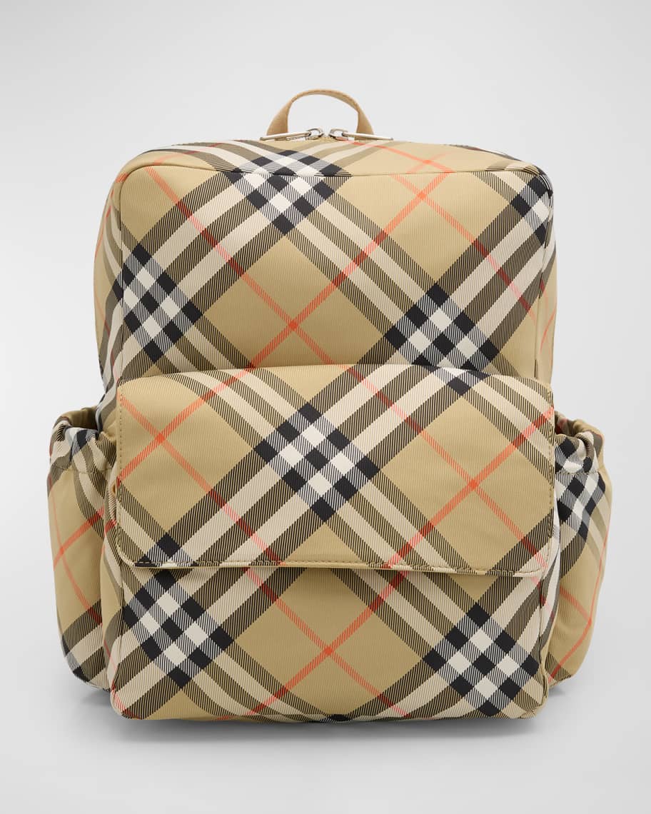 Burberry Kid's Check-Print Backpack | Neiman Marcus