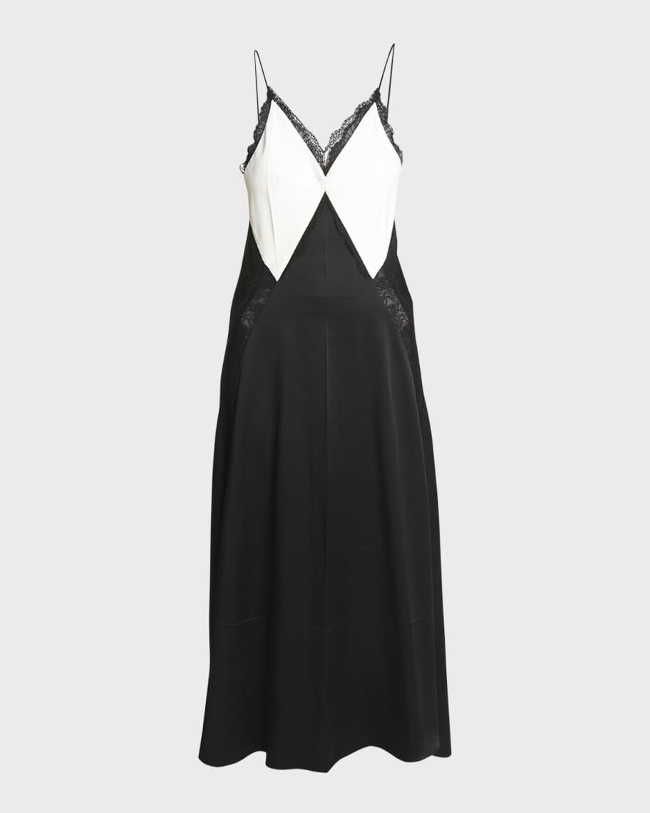 Victoria Beckham Contrast Cami Dress with Lace Insert Details