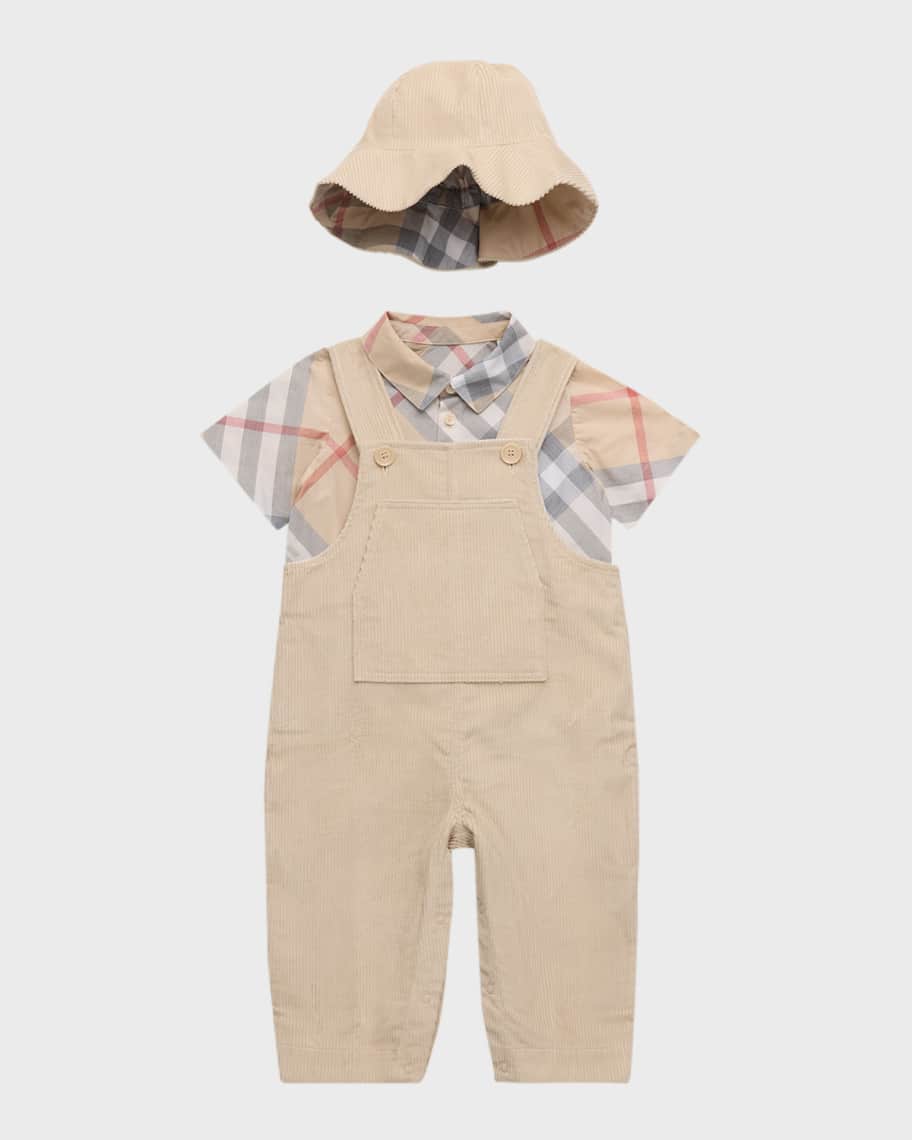 Burberry Boy's Darwin Check-Print 3-Piece Set, Size 3M-12M