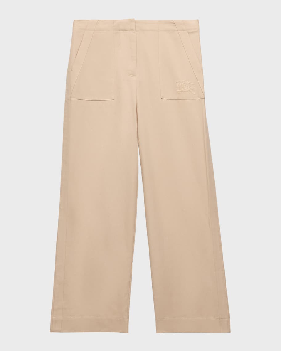 Burberry Girl's Orla Wide Leg EKD Embroidered Pants, Size 3