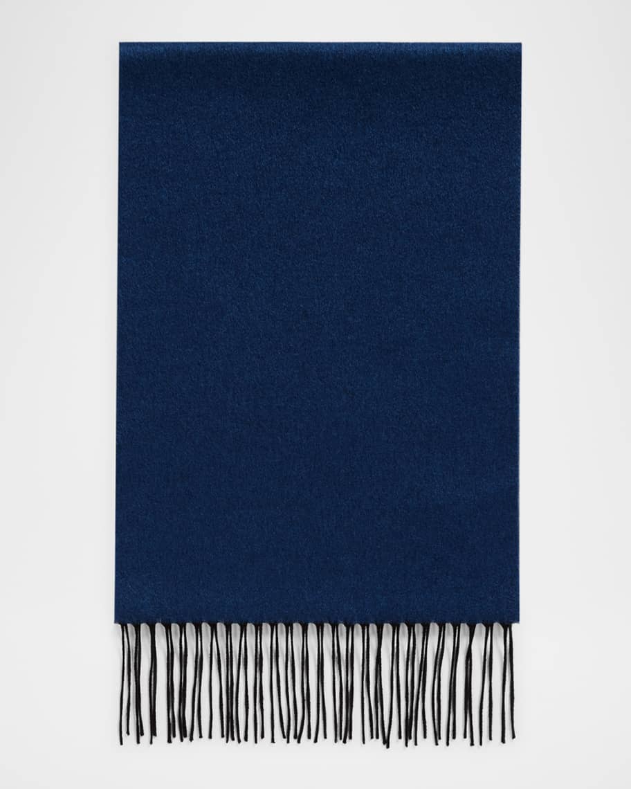 PIACENZA 1733 Men's Mirror Silk and Cashmere Double-Faced Scarf