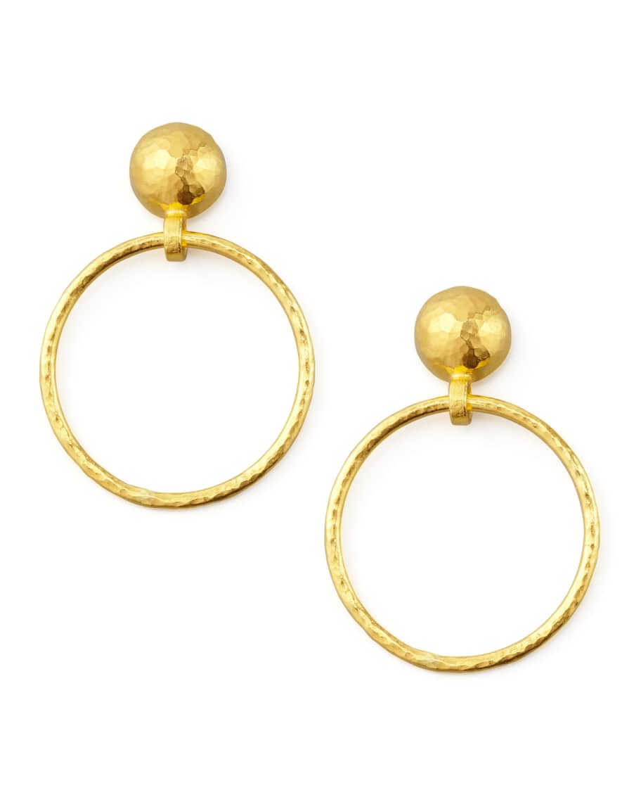 Gurhan Geo 24k Hoop-Drop Earrings | Neiman Marcus