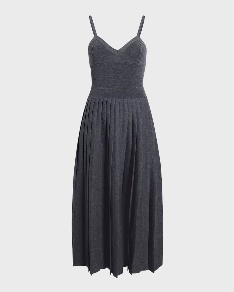 ワンピース KHAITE MARISOLE WOOL BLEND DRESS Khaite - Giselle Sepia Sleeveless Sweater Dress | Mitchell