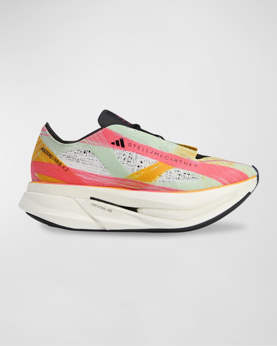 adidas by Stella McCartney Prime Multicolor Lace Up Trainer Sneakers Neiman Marcus