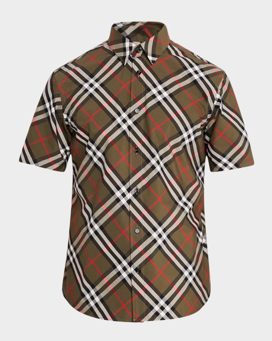 Burberry Men s Check Button Down Shirt Neiman Marcus