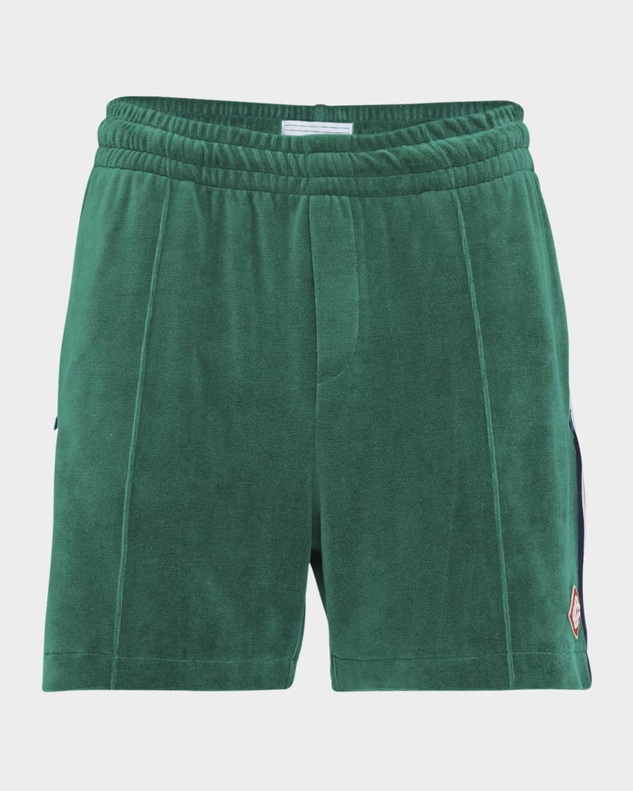 CASABLANCA Men's Pintuck Velour Shorts | Neiman Marcus