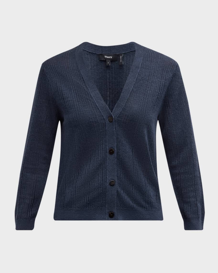トップス Theory Neo Sag Harbor Cable Crop Cardi Theory Neo Sag Harbor Cropped Cardigan | Neiman Marcus