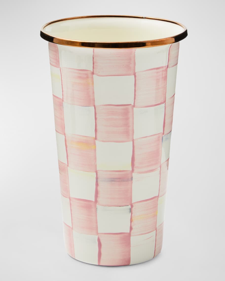 MacKenzie-Childs Rosy Check Enamel Tumbler, 20 oz. | Neiman Marcus