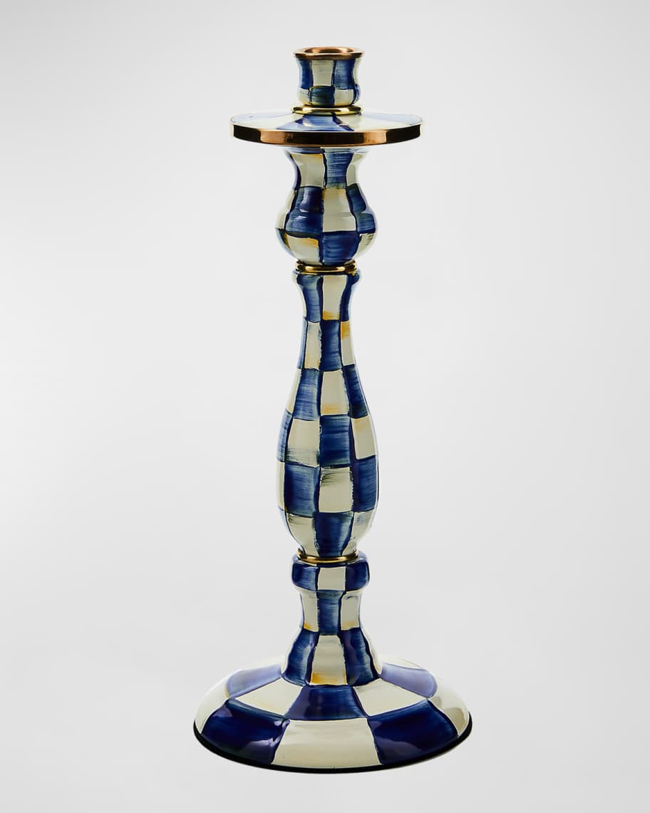 Royal Check Large Candlestick, MacKenzie-Childs