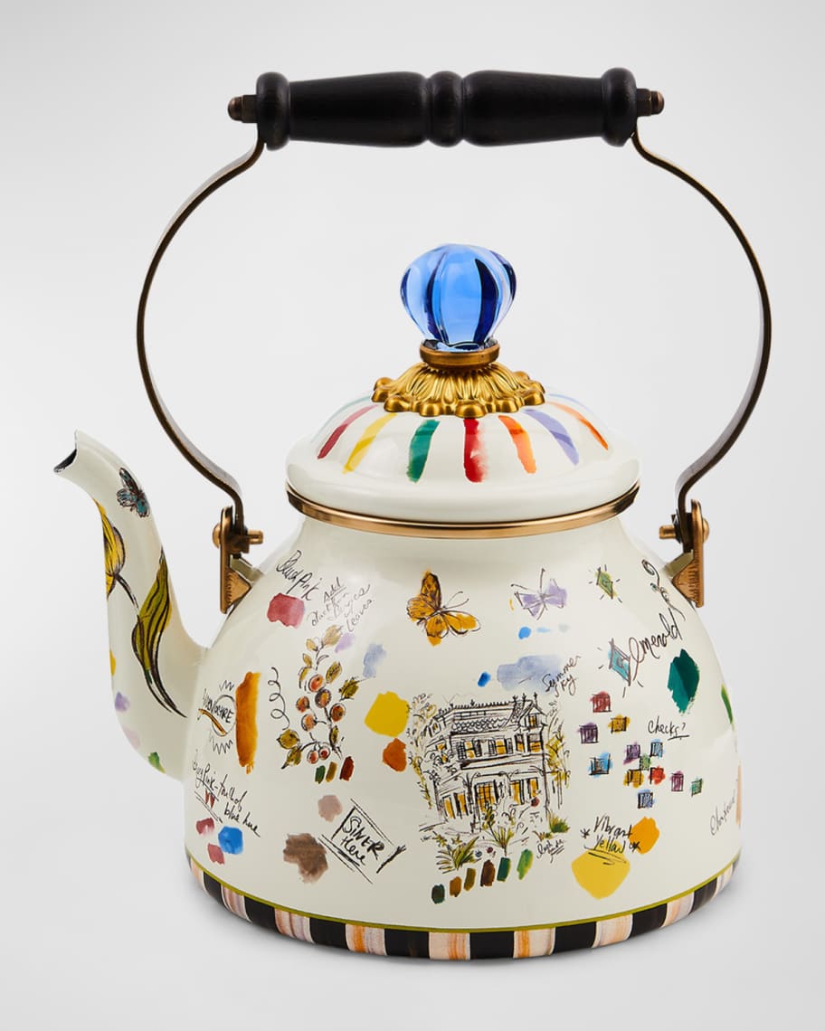 MacKenzie-Childs Sketchbook 2 Quart Tea Kettle