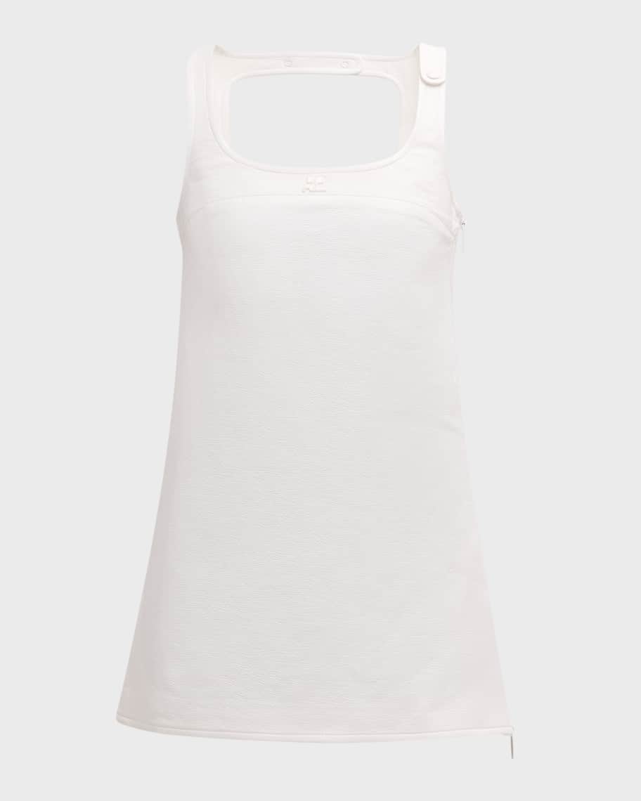 Courreges Re-Edition A-Line Vinyl Mini Dress | Neiman Marcus