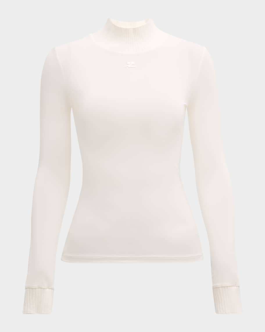 【COURREGES】Techno Mock neck long-sleeve top/全国送料込み nm_4829495_100189_m