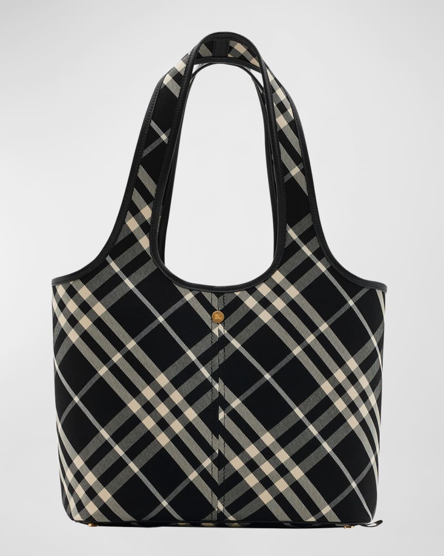 【BURBERRY】SM NS BOOK TOTE CHECK スモールトート Burberry Small Check Canvas Tote Bag | Neiman Marcus