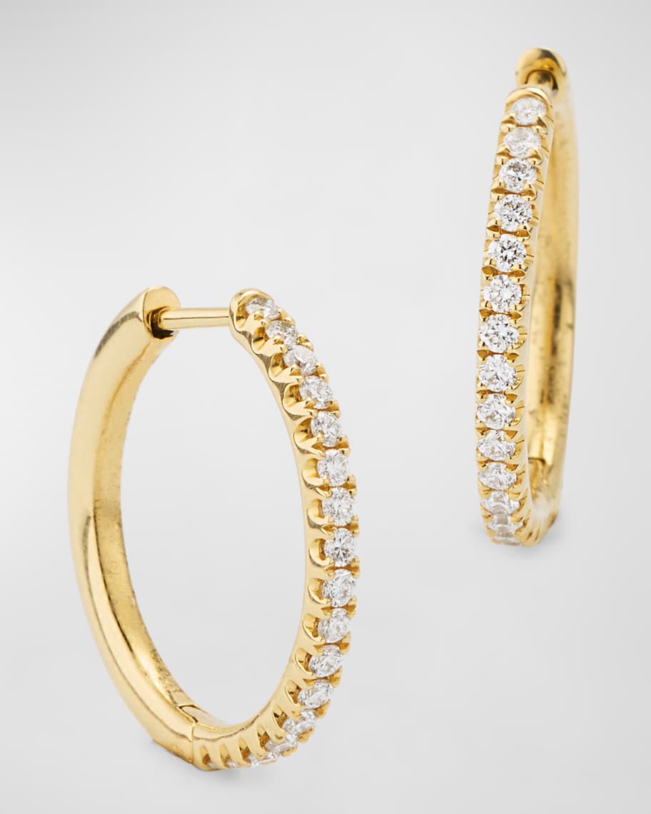 Lisa Nik 18K Yellow Gold Diamond Hoop Earrings | Neiman Marcus