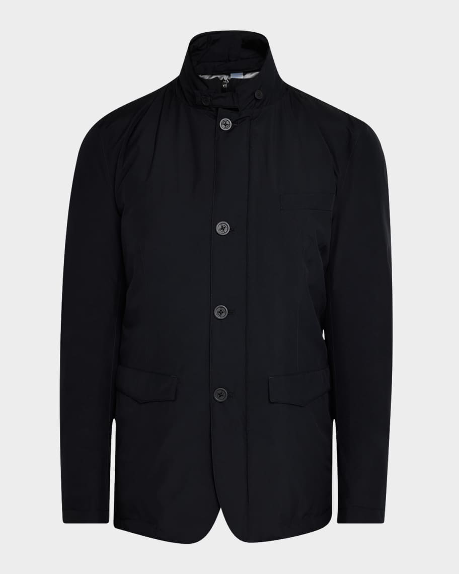 HERNO／GORE-TEX Laminar court Laminar Oversize Gore-Tex Windstopper Coat in Black | Herno