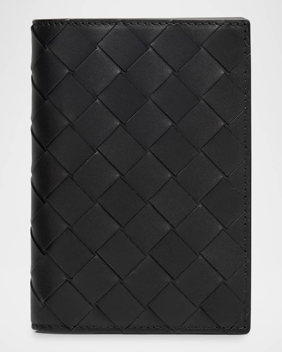 Bottega Veneta Men's Intrecciato Leather Passport Case | Neiman Marcus