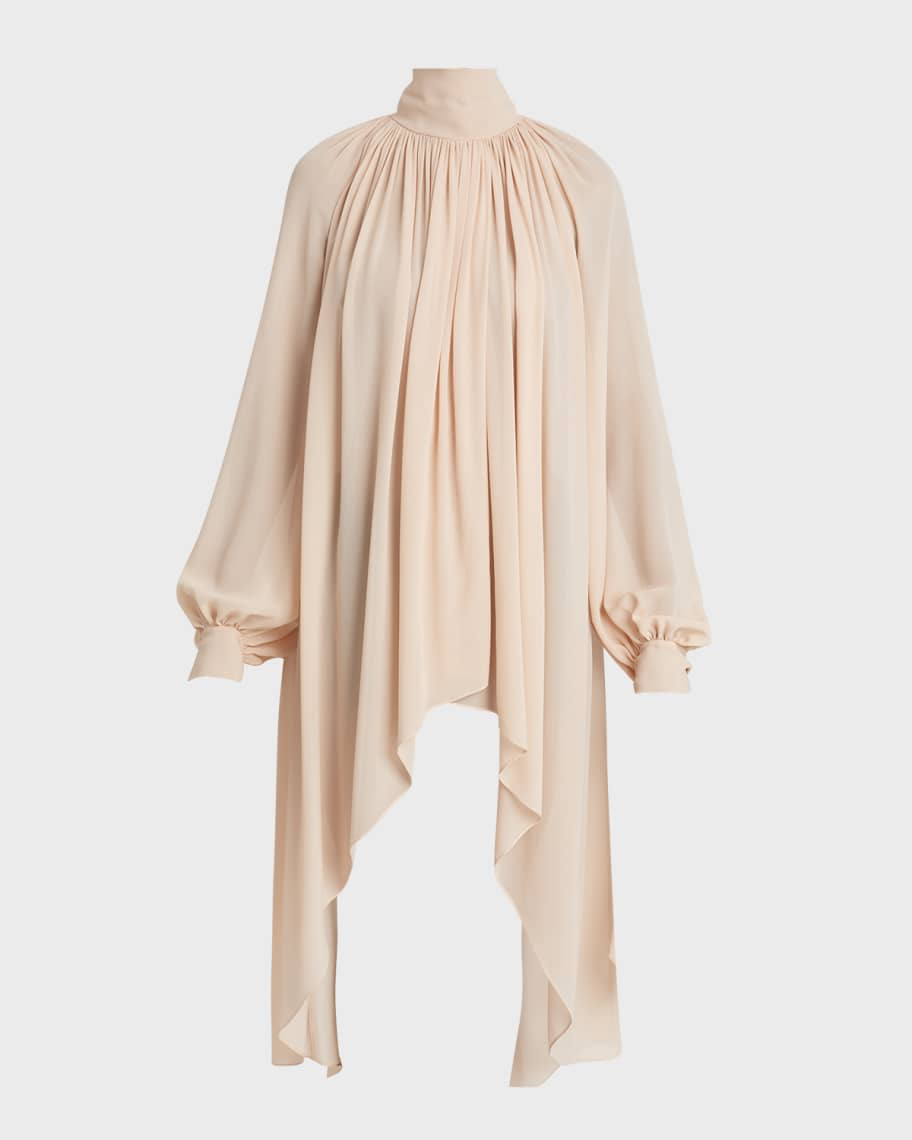 Chloe Silk Georgette High-Low Dress