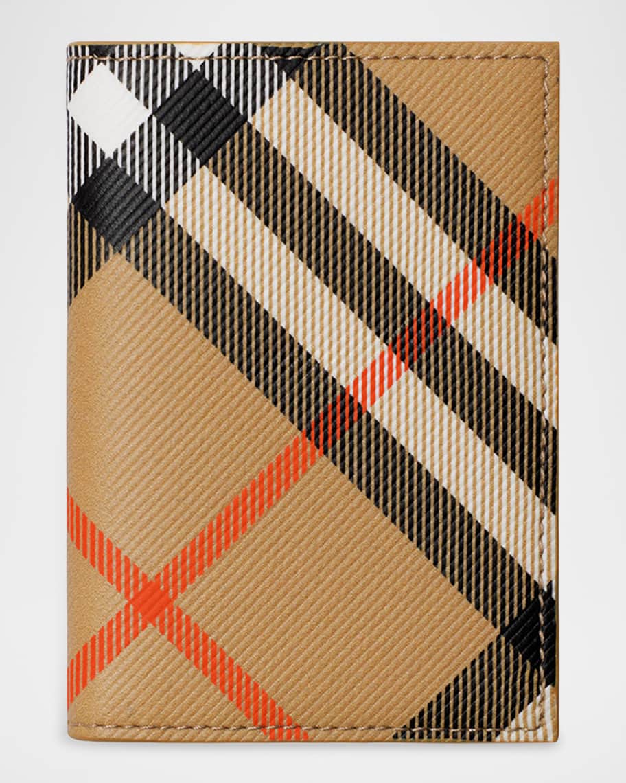 Burberry Men's Bateman Vertical Bifold Card Case | Neiman Marcus