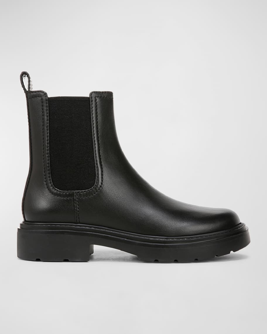 Vince women's cressler round toe leather chelsea booties discount
