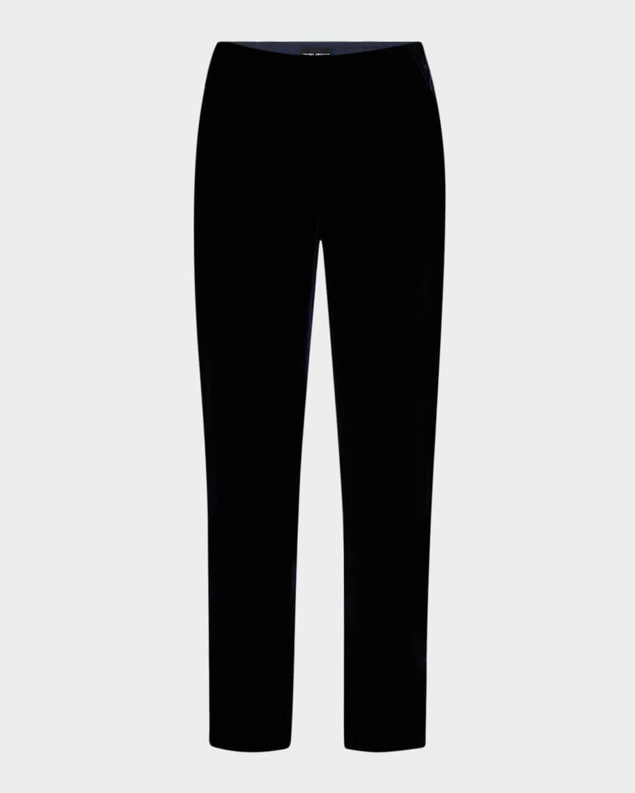 パンツ GIORGIO ARMANI WIDE-LEG TROUSERS IN VELVET undefined