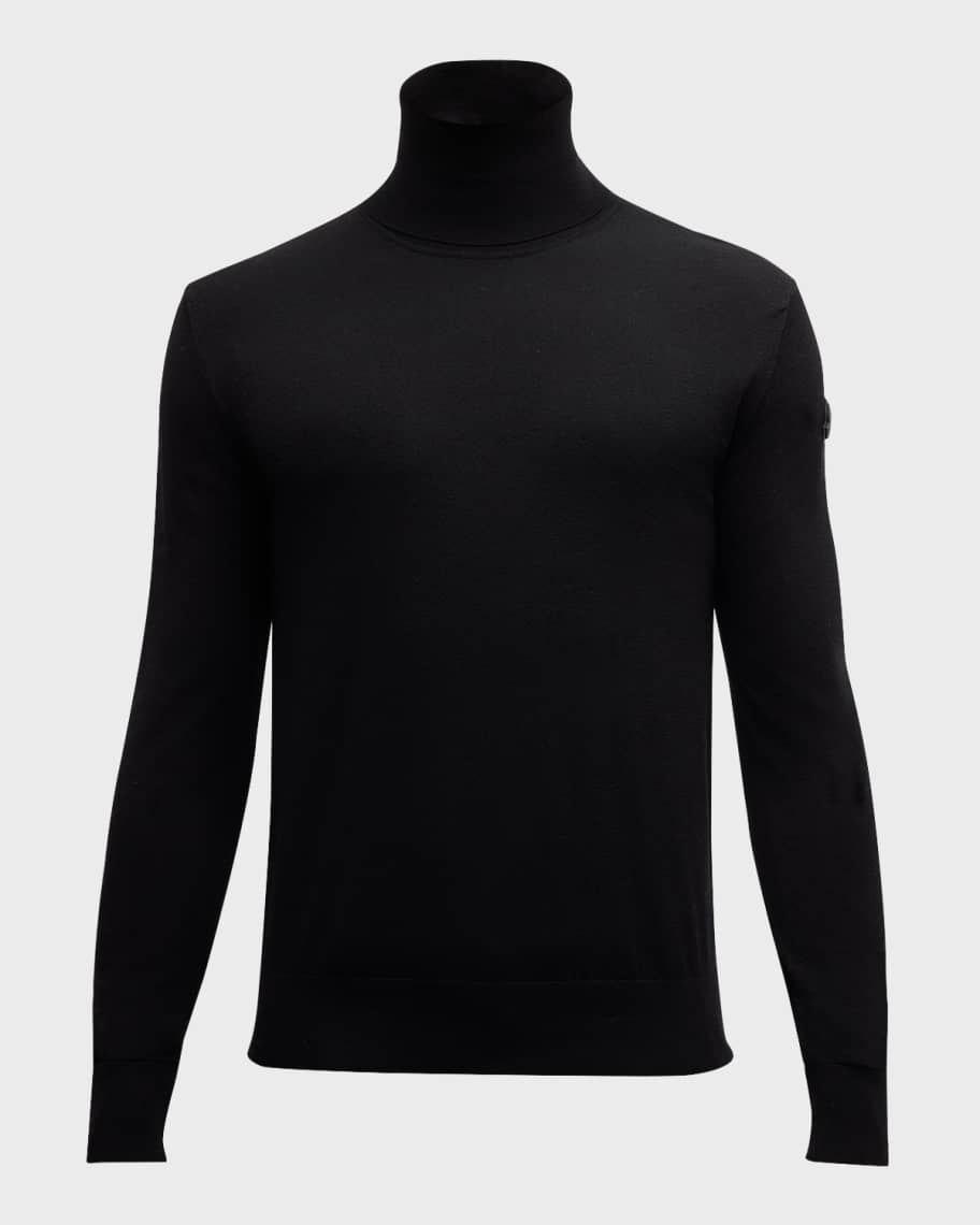 Moncler Men's Solid Wool Turtleneck Sweater | Neiman Marcus