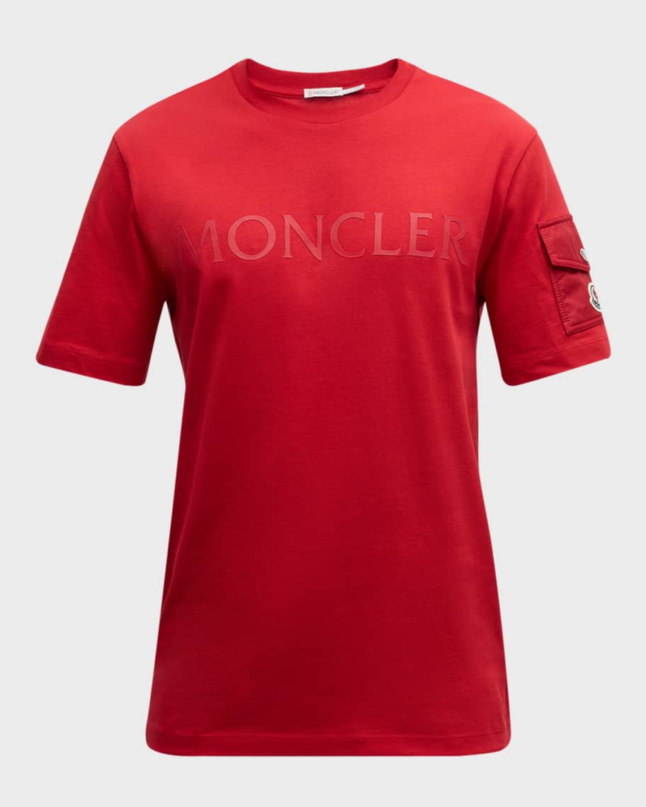 Red moncler polo shirt outlet