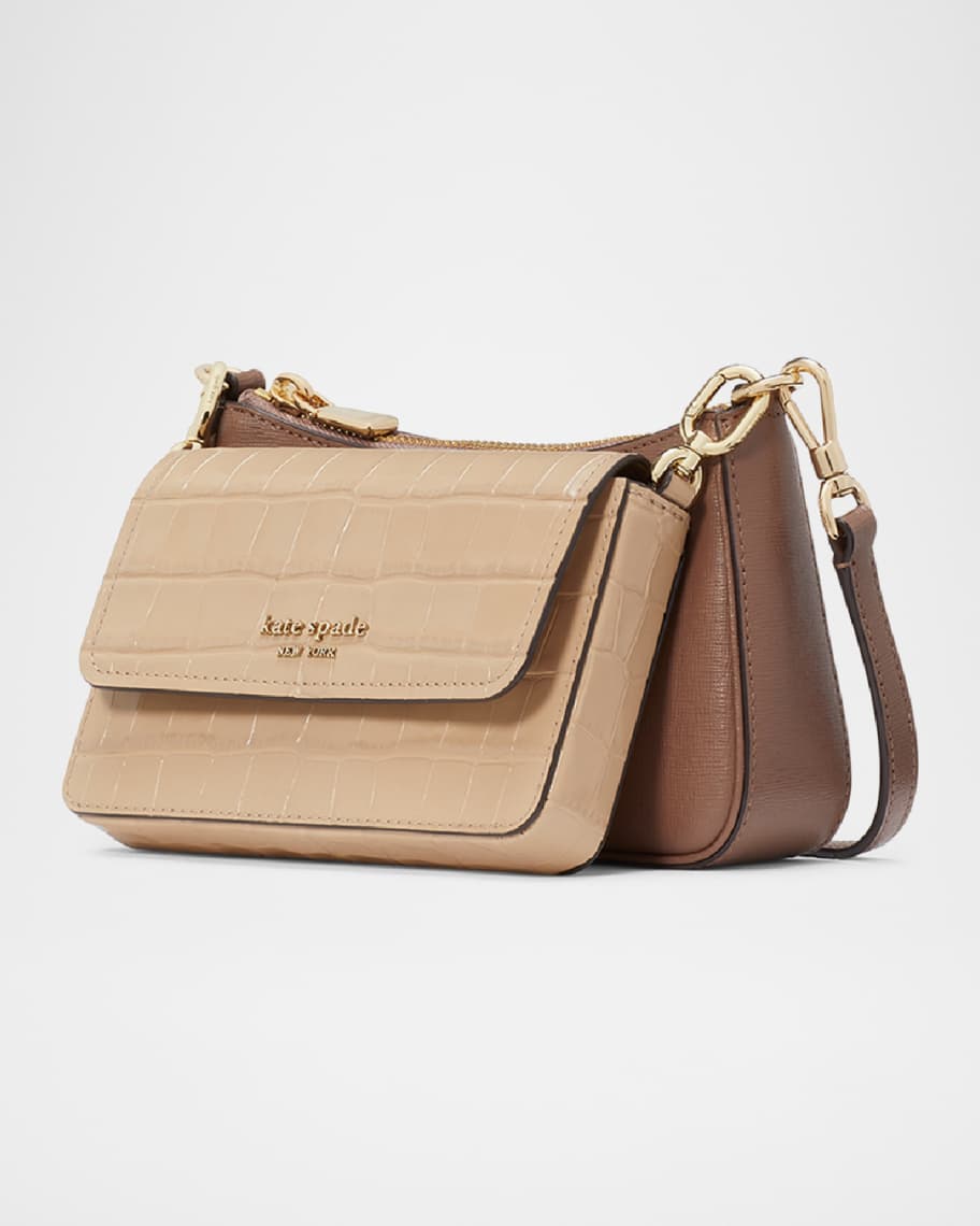 kate spade new york double flap leather crossbody bag Neiman Marcus