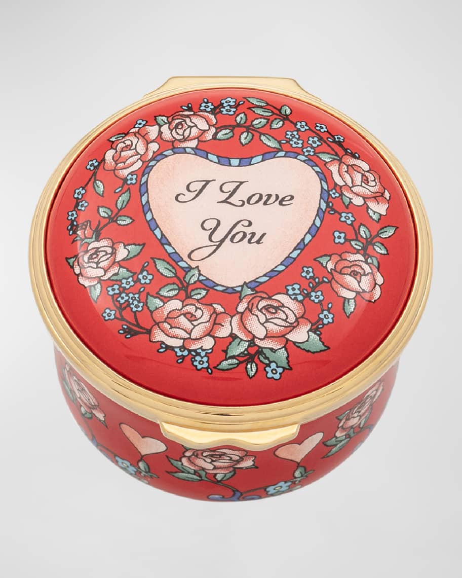Halcyon Days I Love You Enamel Box | Neiman Marcus