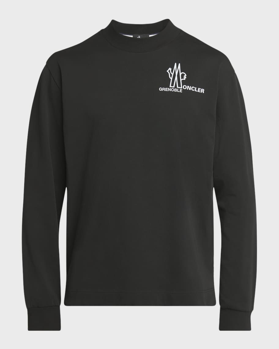 Moncler Grenoble Men's Graphic Logo T-Shirt with Back Panel