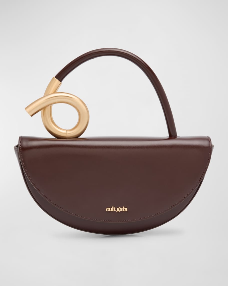 Cult Gaia Azariah Leather Coil Top-Handle Bag | Neiman Marcus