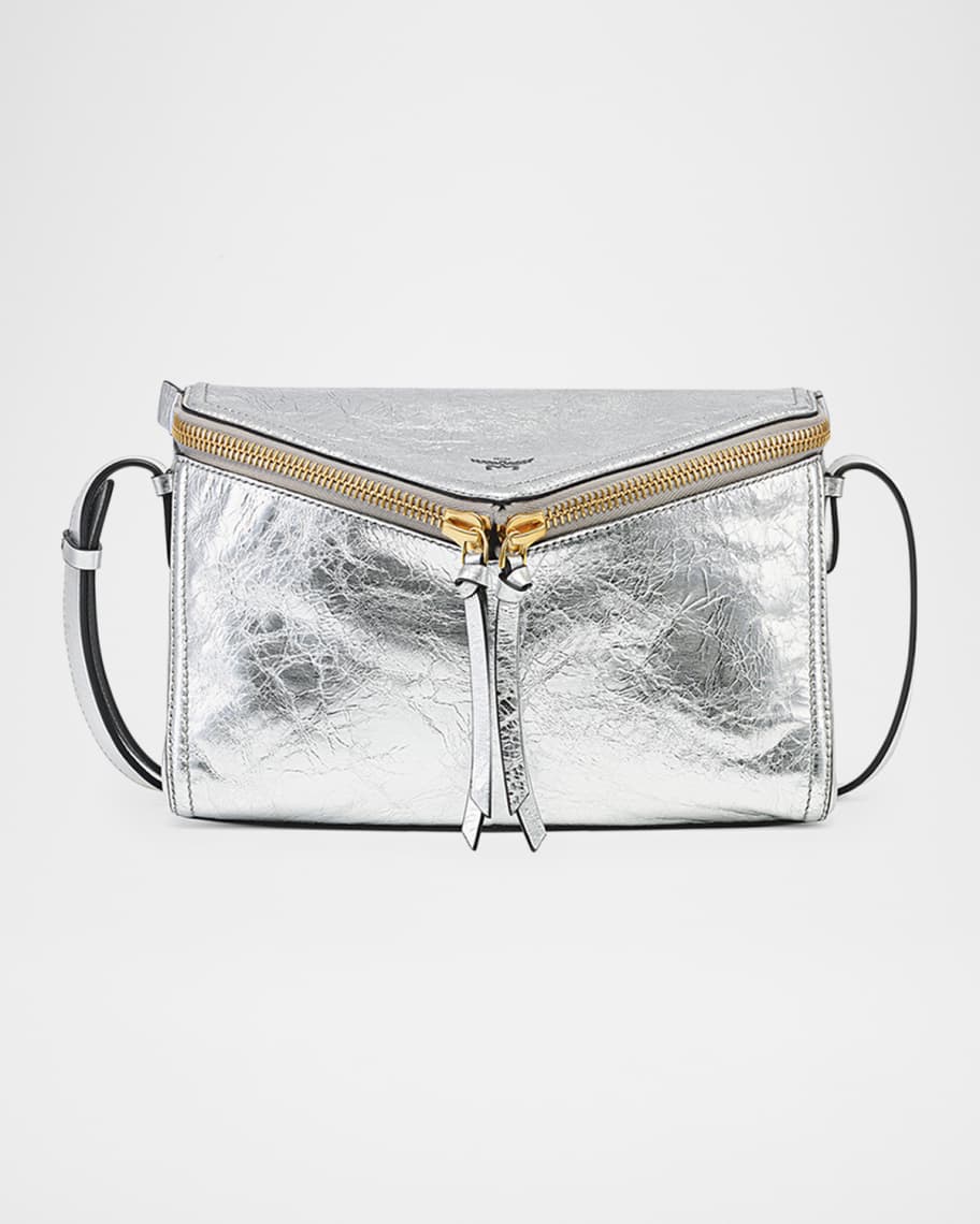 MCM 3D Diamant Metallic Leather Shoulder Bag Neiman Marcus