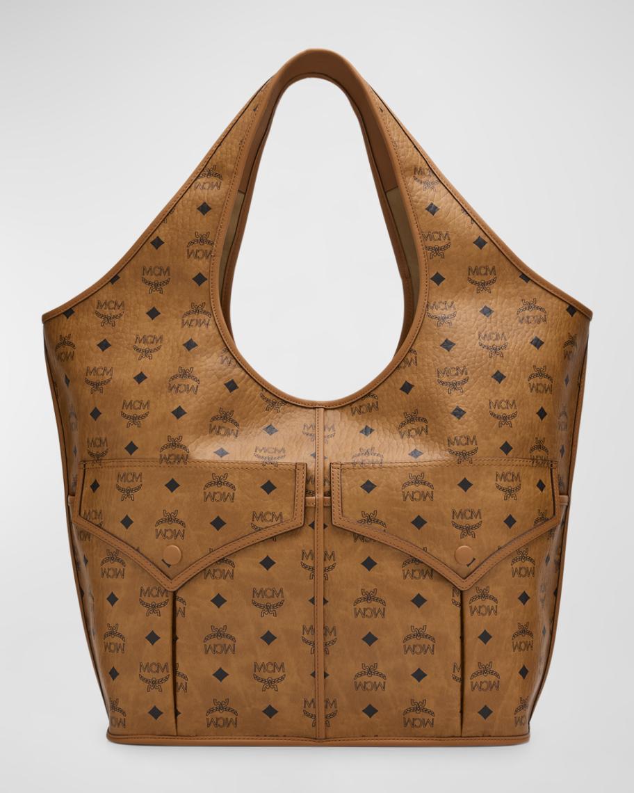 MCM Leni XL Visetos Monogram Shopper Tote Bag | Neiman Marcus