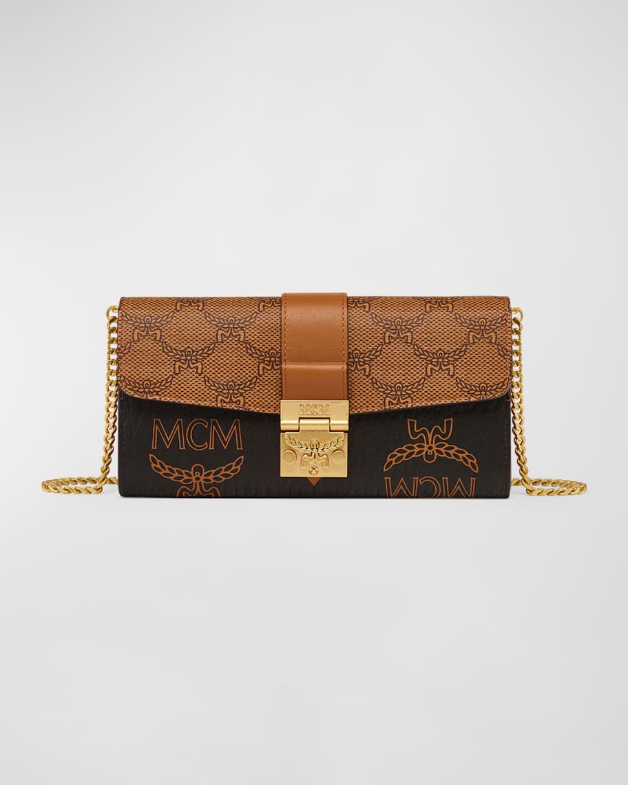 [MCM]★Tracy Leather Vicetos Mix Chain Wallet MCM Tracy Chain Wallet Leather Visetos Mix – Blue Salon