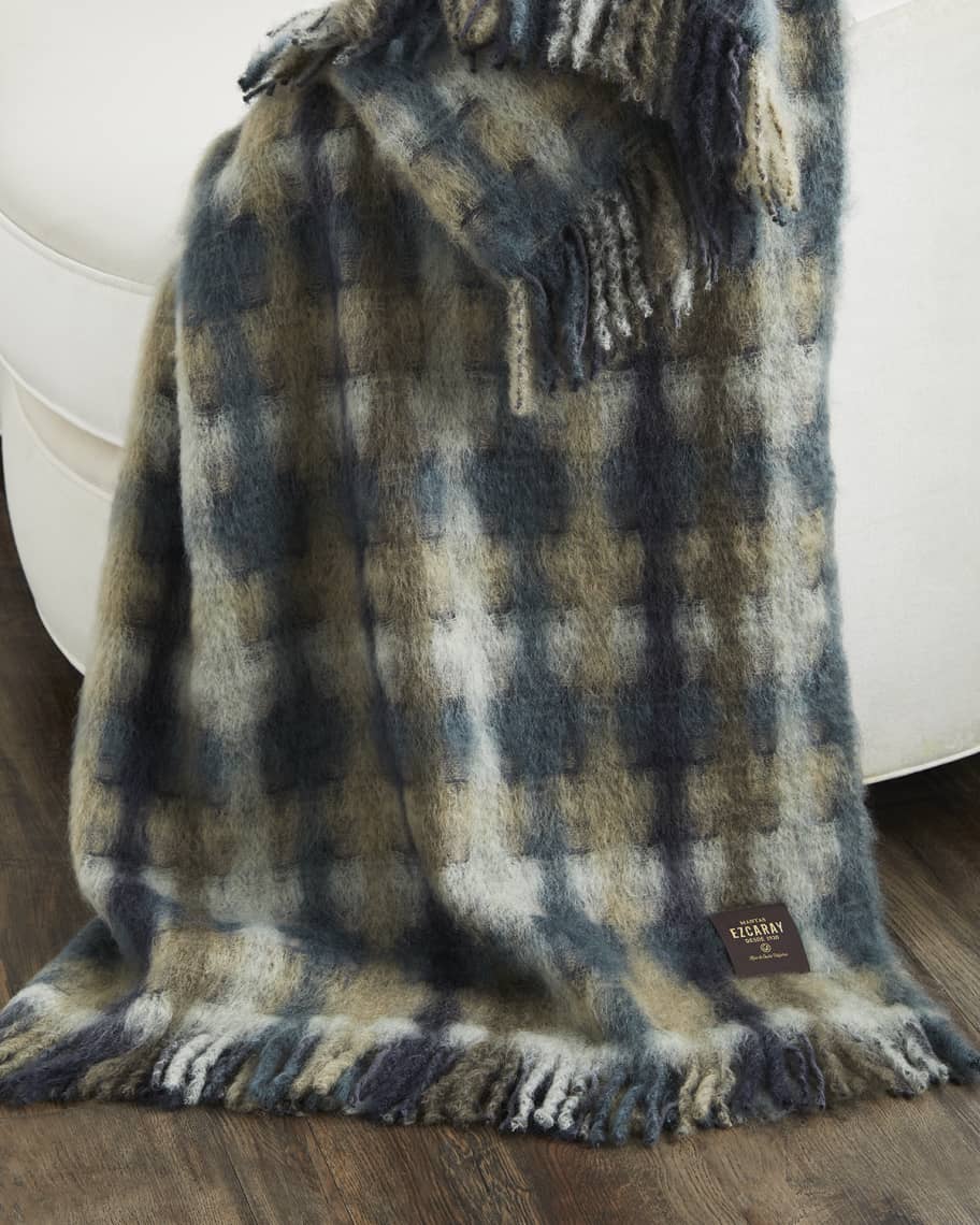 Mantas Ezcaray Mia Collection Mohair-Blend Throw Blanket | Neiman