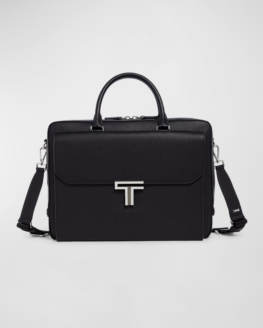 Tumi Vincenzo Zip Leather Briefcase | Neiman Marcus