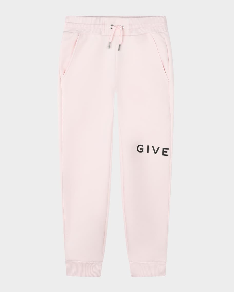 Givenchy Pink Logo-Print Tapered Joggers