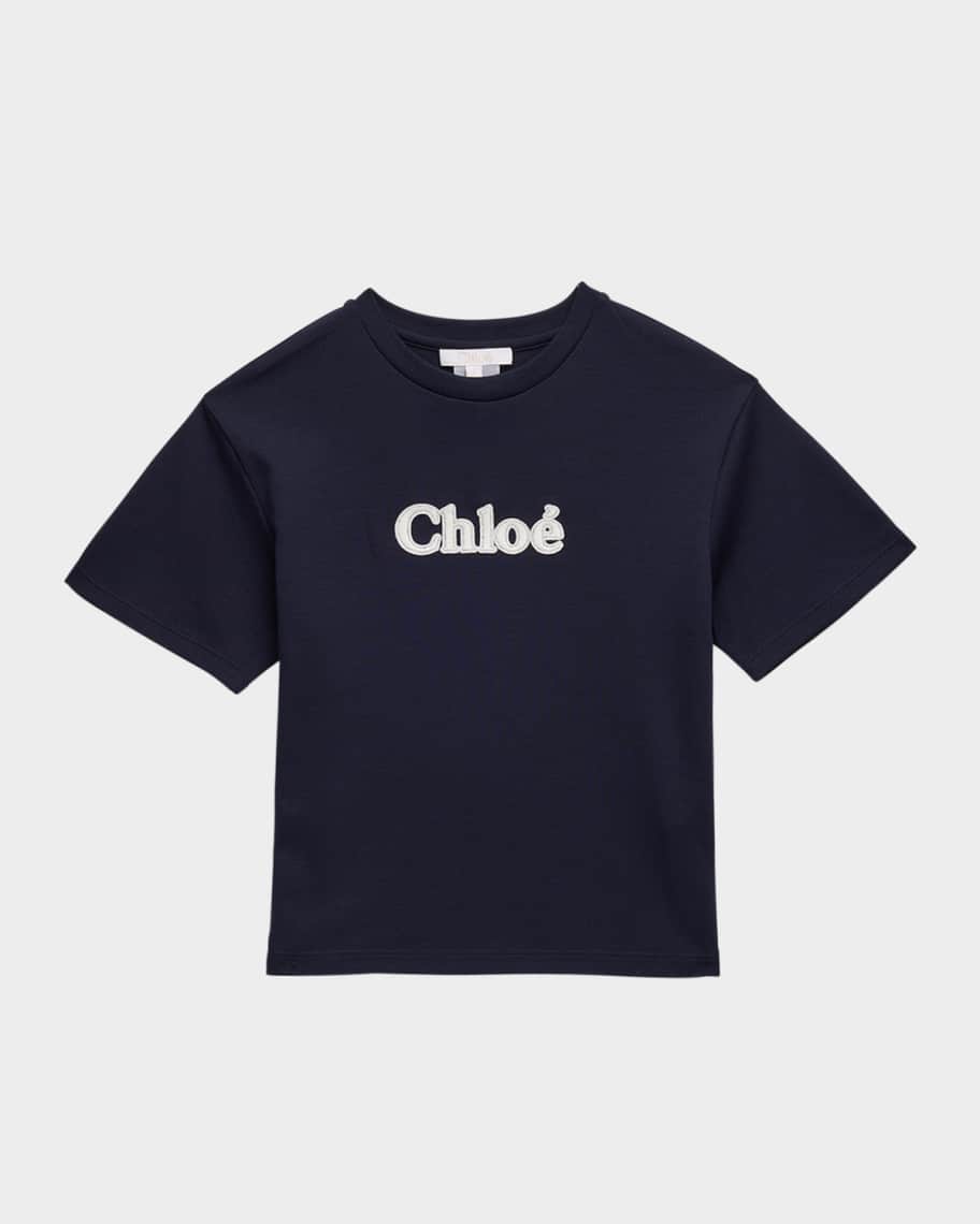 Chloe Girl's Logo Embroidered T-Shirt, Size 8-14 | Neiman Marcus