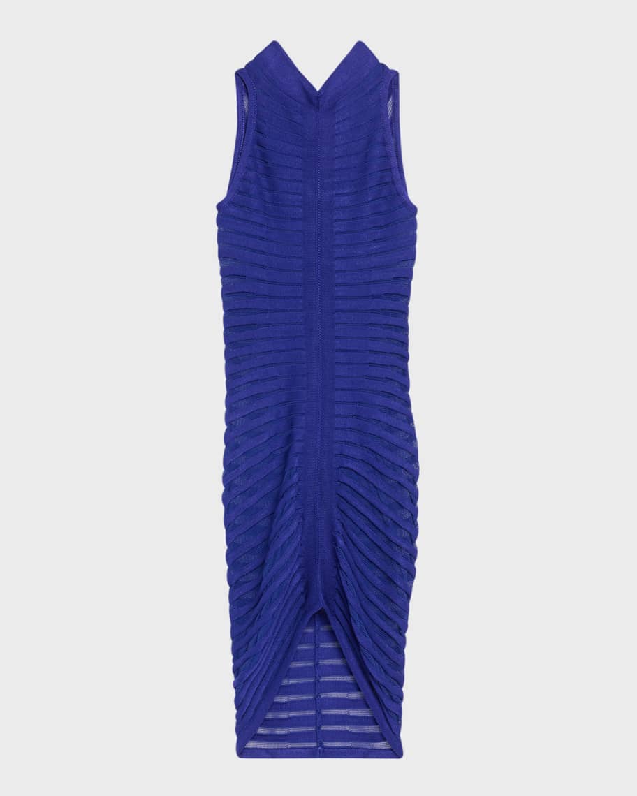 ワンピース Alaia Draped midi dress ALAÏA Archetypes draped stretch-mesh midi dress | NET-A-PORTER